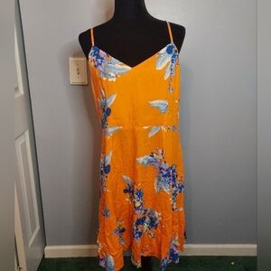A.N.A Mini Sundress Floral Women's Spaghetti Straps Tank Dress Size Large